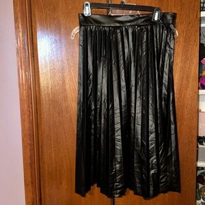 Black leather skirt